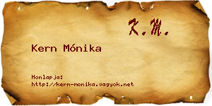 Kern Mónika névjegykártya